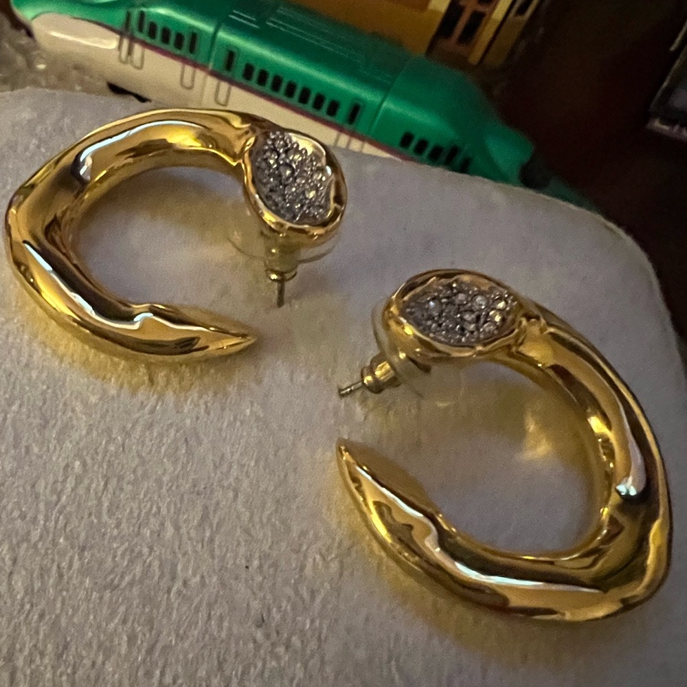 Alexis Bittar Gold and Silver Sculptural Earrings - NWOT